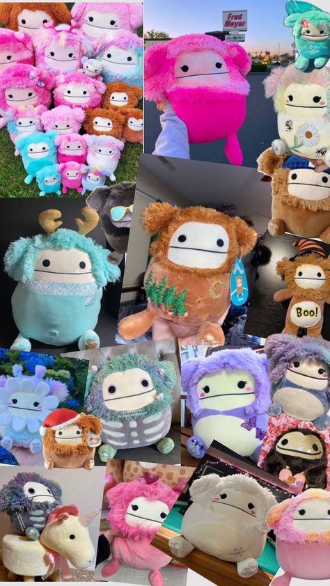 #bigfoot#squishmallow#colourfull Bigfoot Squishmallow, Sock Dolls, Cute Squishies, Car Inspiration, Cute Bedroom Decor, Cute Funny Animals, Christmas List, Stuffed Animals, Birthday Wishes