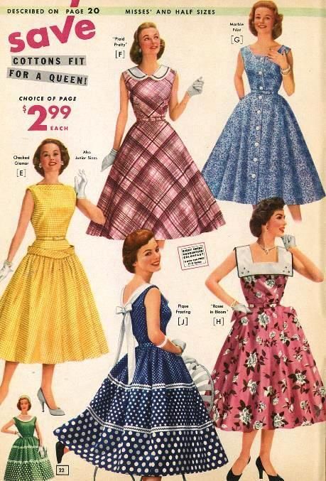 Vintage Chic — National Bellas Hess, 1957 1950s Poses, 1950s Housewife Fashion, Housewife Dress, Fashion 50s, 1950s Dresses, 1950 Fashion, Vintage Fashion 1950s, Fifties Fashion, Vintage Dress Patterns