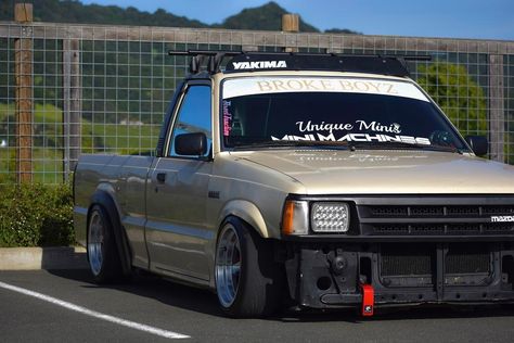 #minimachines #minitruck # stance # wide #rims Toyota Pickup For Sale, Mini Trucks Mazda, Drift Truck, S10 Truck, Nissan Hardbody, Lowrider Trucks, Nissan Trucks, Mazda Cars, Mini Truck