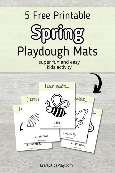 Spring Playdough Mats (5 Free Printable Sheets) Spring Playdough Mats, Spring Playdough, Preschool Playdough, Toddler Craft Ideas, Playdoh Mats, Spring Kindergarten, Toddler Craft, Playdough Activities, Ideas For Preschoolers