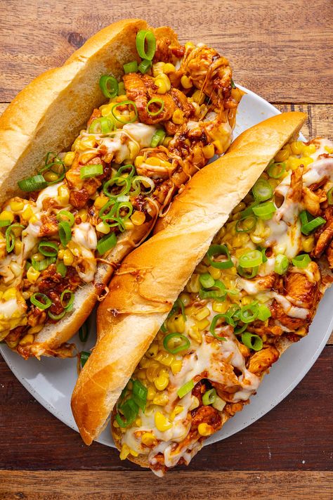 Korean Fried Chicken Sandwich, Korean Corn Dog Cheese Pull, Korean Fire Chicken With Cheese, Korean Mozzarella Corn Dog, Korean Hot Dog Street Food, Chopped Cheese Sandwich, Fire Chicken, Bbq Chicken Sandwich, Chicken Lunch