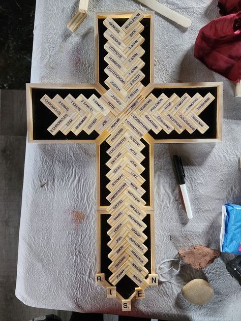 Simple Christian Crafts For Adults, Faith Based Crafts For Adults, Cross Crafts For Adults, Faith Based Crafts, Cross Craft For Adults, Dollar Tree Wooden Cross Crafts, Wooden Letter Crafts Build-a-cross, Journal Notes, Crafts For Adults