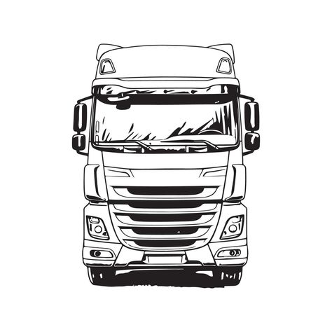 Truck Head Design Vector, Logoa Image Truck Logo Design, Truck Graphics, Truck Icon, Router Cnc, Heart Tree, Clipart Black And White, Head Design, Logo Banners, Cityscape Photos