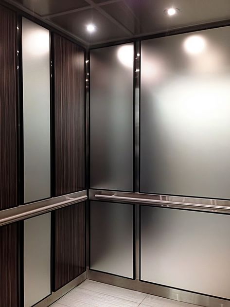 Lift Lobby Design, Frosted Mirror, Stair Elevator, Lift Lobby, Aluminum Ceiling, Elevator Interior, Elevator Lobby, Lobby Decor, Elevator Design