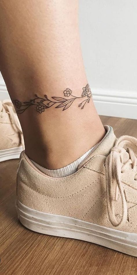 Ankle Tattoo Designs, Ankle Tattoos For Women, Anklet Tattoos, Inspiration Tattoos, Tattoo Girls, Tattoo Bracelet, Dainty Tattoos, Small Tattoo Designs, Family Tattoos