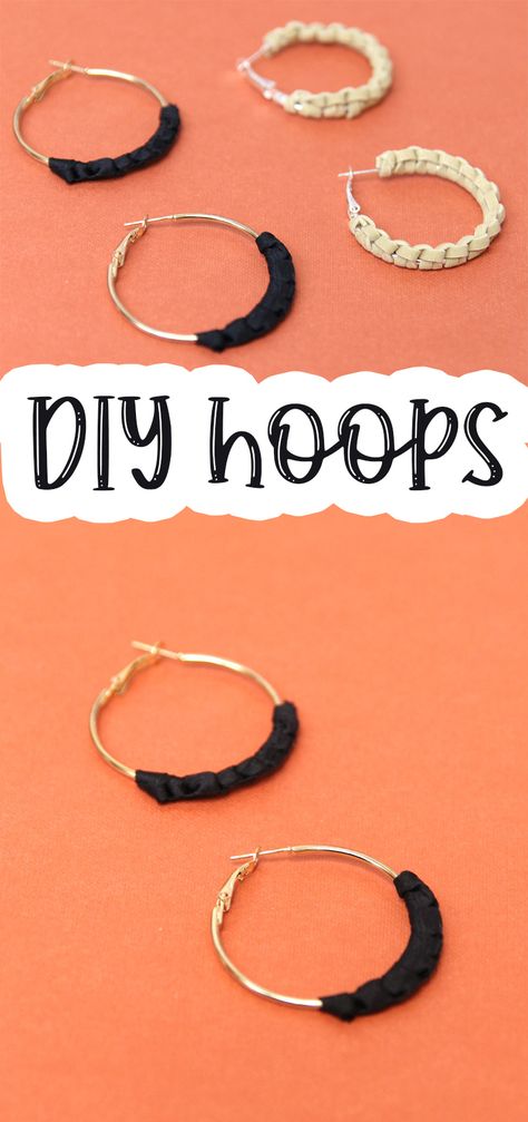 How to Make Braided Leather Earrings Hoop Earring Ideas Diy, Leather Hoop Earrings, Earrings With Leather Cord, Leather Cord Earrings, Braided Leather Earrings Diy, Knotted Leather Earrings Diy, Suede Cord Earrings Diy, Knot Leather Earrings, Leather Strip Earrings