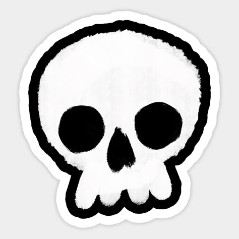 its merely a simple skull -- Choose from our vast selection of stickers to match with your favorite design to make the perfect customized sticker/decal. Perfect to put on water bottles, laptops, hard hats, and car windows. Everything from favorite TV show stickers to funny stickers. For men, women, boys, and girls. Simple Skull, Skull Stencil, Cute Grunge, Funny Patches, Skull Decal, Band Stickers, Skull Sticker, Skateboard Stickers, Skull Drawing