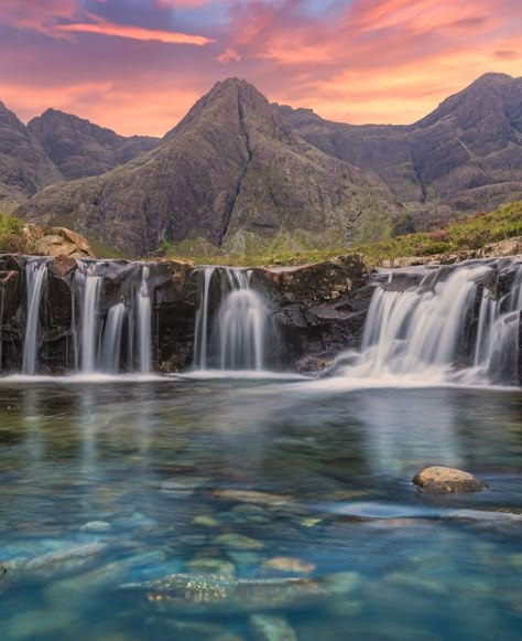 Sunset at the Fairy Pools, Isle of Skye, Scotland Fairy Pools Isle Of Skye, Isle Of Skye Scotland, Fairy Pools, Skye Scotland, Table Names, Gap Year, Isle Of Skye, June 19, The Fairy