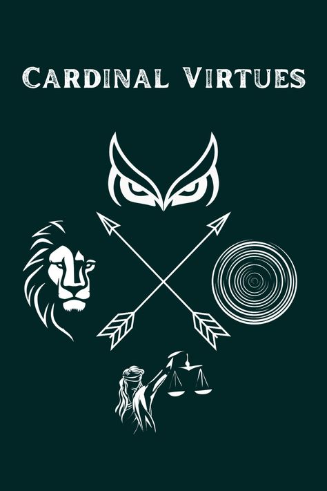 Wisdom, Courage, Justice, and Temperance.  4 Cardinal Virtues, Stoic Virtues, Stoic Thought, Stoic Philosophy, Cardinal Virtues, Virtuous Living, 4 Cardinal Virtues, Cardinal Virtues Tattoo, Stoicism Tattoo Ideas, Stoic Logo, Stoic Tattoo Ideas, Stoic Tattoo, Courage Tattoo, Stoic Virtues, Stoic Art