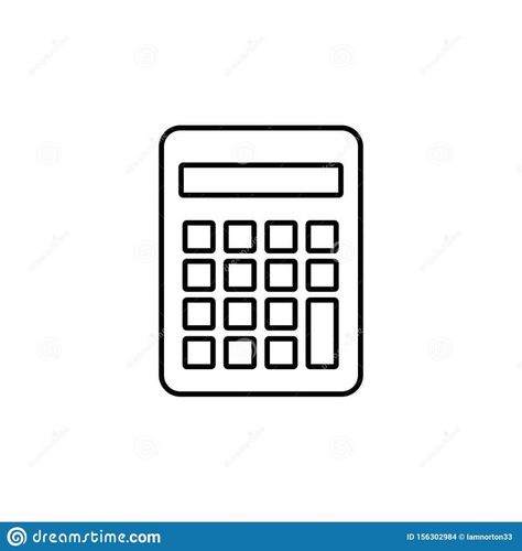 Savings Drawing, Calculator Drawing, Calculator Logo, Calculator Icon, Logo Outline, Calculator, Digital Art, ? Logo, Drawings