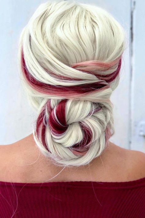 Christmas Hair Color Ideas, Christmas Hair Color, Whoville Hair, Wild Hair Color, Hair Color Unique, Hair Ribbons, Christmas Hairstyles, Wild Hair, Short Hair Color