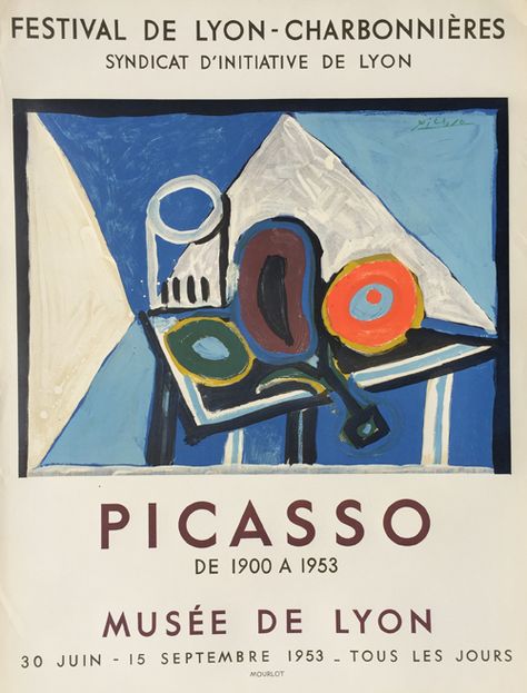 Pablo Picasso - Festival de Lyon - Charbonnieres - Lithograph Poster from 1953. Denis Bloch Fine Art Gallery located in Beverly Hills, California. Picasso Aesthetic, Matisse Aesthetic, Holly Warburton, David Carson Design, College Prints, Picasso Prints, Picasso Artwork, Picasso Poster, Pablo Picasso Art