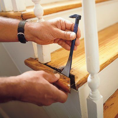 Replace Stairs, Stair Banister, Stair Balusters, Wood Balusters, Homeowner Tips, Stair Rail, Stair Tread, Wood Stairs, Diy Home Repair