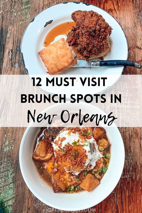 From savory Creole classics to innovative fusion dishes, check out this local's guide to the best brunch spots in New Orleans. | New Orleans travel | New Orleans things to do | best restaurants in New Orleans | must do New Orleans | weekend in New Orleans | New Orleans food | guide to New Orleans | New Orleans brunch restaurants | New Orleans trip | where to eat in New Orleans | New Orleans aesthetic | couples trip New Orleans | New Orleans girls trip | New Orleans brunch | New Orleans eats | New Orleans Brunch Restaurants, Best Brunch In New Orleans, Jazz Brunch New Orleans, Best Food In New Orleans, New Orleans French Quarter Restaurants, Galatoires New Orleans, Things To Do In New Orleans For Couples, Bywater New Orleans, New Orleans Bucket List