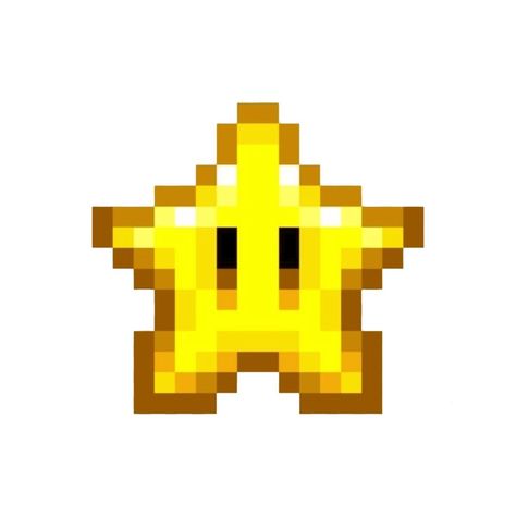 Mario Star, Pixel Icons, Pixel Png, Piskel Art, Pixel Art Ideas, Easy Pixel Art, 8bit Art, Pixel Drawing, Pixel Art Grid