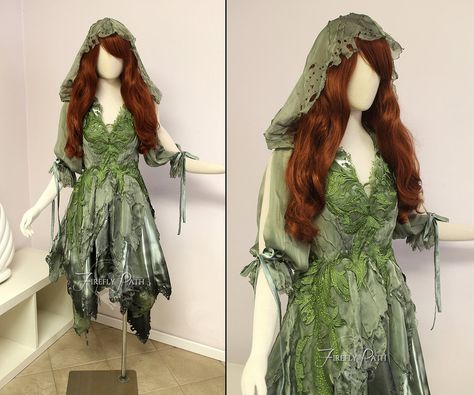 Handfasting Dress, Woodland Fairy Costume, Garden Fairy Costume, Fairy Costume Diy, Gaun Abad Pertengahan, Elf Costume, Fairy Clothes, Fantasy Dresses, Woodland Fairy