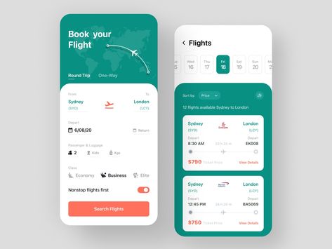 Flight Ticket Booking App | Search flight | Flights list by Rifat Sarkar Air Ticket Design, Ticket Design Ideas, Ticket Wallpaper, Flight Booking App, Flight App, Hotel Booking App, Ikkat Dresses, Flight Booking, Mobile App Design Inspiration