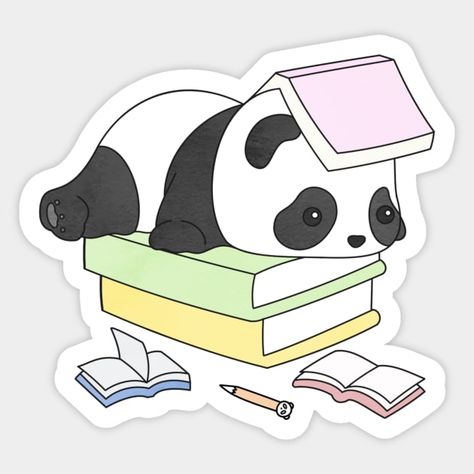 reading is very important for everyone, you need to always acknowledge your self and raise your skills, even penguin sometimes read to increase their abilities to run ! they are so funny so of course they are reading to be more funny Panda Stickers Printable, Sticker Panda, Panda Stickers, Medical Student Motivation, Sketch Images, Sticker Design Inspiration, Pencil Sketch Images, Black And White Stickers, Phone Cases Stickers