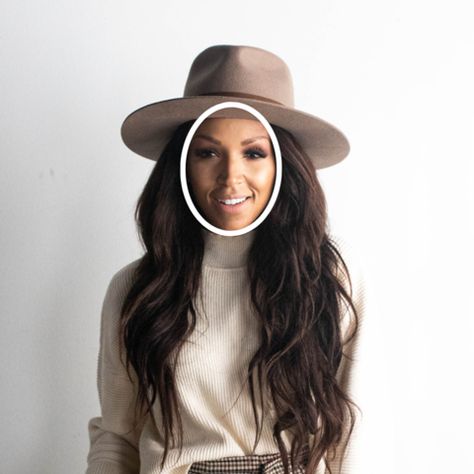 How to Find the Right Hat For Your Face Shape - GIGI PIP Gigi Pip Hat Outfit Winter, How To Wear A Fedora Women, Fedora Hat Women Outfit, Fedora Outfits Women, Wide Brim Fedora Outfit, Wide Brim Fedora Women, Hats Short Hair, Hats For Small Heads, Fedora Hat Outfits