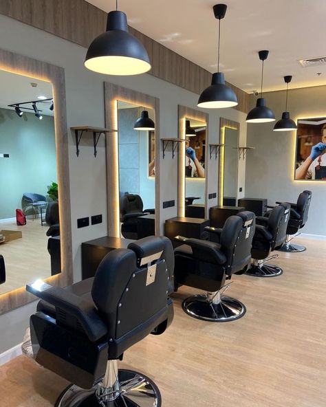 Gents Salon Interior Design, Saloon Decor Interior Design Modern, Saloon Shop Design, Saloon Designs Ideas, Barbering Shop Design, Small Saloon Decor Interior Design, Barber Salon Interior Design, Saloon Ideas Interior Design, Barber Salon Design