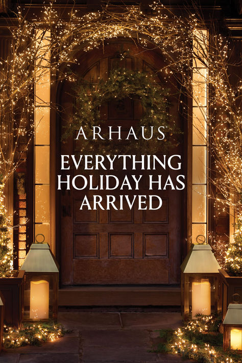 All things cozy, merry, and magical have arrived at Arhaus. From sparkling ornaments and flickering candles, to stockings, faux greenery, and entertaining essentials, you’ll find everything you need to celebrate the best of the season. The holidays are home at Arhaus.com. Exterior Christmas Lights, Entertaining Gifts, Chic Holiday, Christmas Front Doors, Faux Greenery, Functional Home, Entertaining Essentials, Flickering Candles, Minimalist Christmas