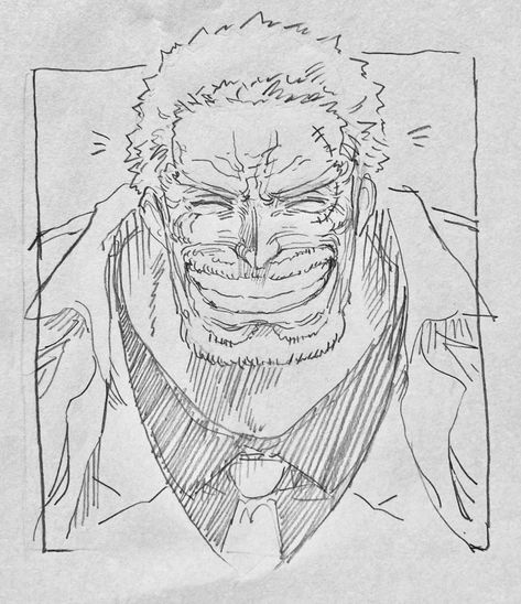 Monkey D Garp Manga, One Piece Sketch Drawing, One Piece Sketch, Luffy Sketch, Sketches Anime, Best Anime Drawings, One Peace, One Piece Drawing, One Piece Fanart