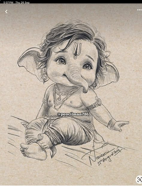 Ganpati Sketch Easy, Ganapati Drawing Pencil, Ganpati Pencil Sketch, Ganpati Bappa Sketch Pencil, Bal Ganesh Cute, Ganesh Sketch Pencil, Baby Ganesha Drawing, Ganpati Sketch Pencil, Cute God Drawing