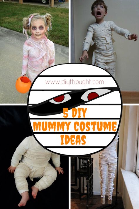 5 DIY Mummy Costume Ideas- diythought. Kids Mummy Costume, Mommy Costumes, Mummy Costumes, Diy Mummy Costume, Mummy Halloween Costume, Mummy Costume, Diy Costumes Kids, Homemade Halloween Costumes, Diy Halloween Costume