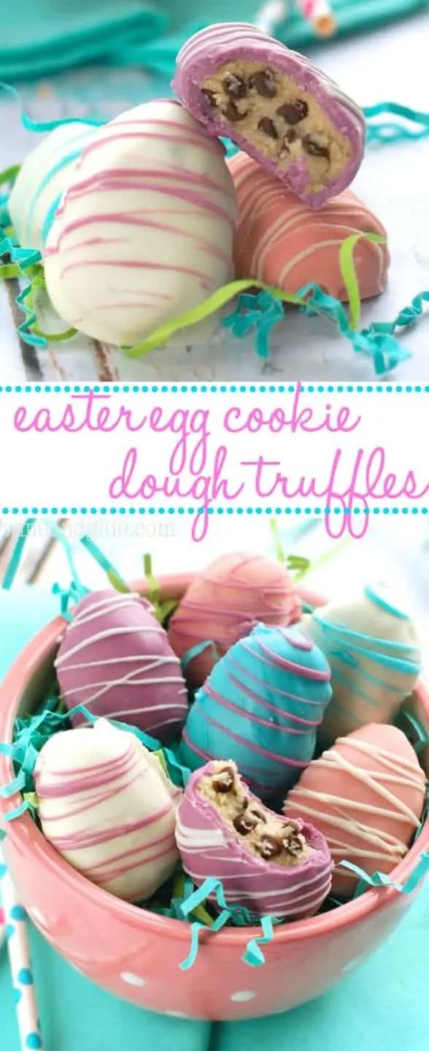 These Easter Egg Cookie Dough Truffles are beautiful on the outside and irresistibly yummy on the inside! Easter Appetizers Ideas, Hosting Easter, Easter Egg Cookie, Recipes Spaghetti, Recipes Spinach, Recipes Cauliflower, Appetizers Ideas, Recipes Cheese, Recipes Salmon