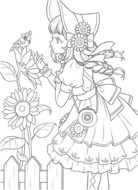 Dresses Coloring Pages, Flower Fairy Dress, Fashion Coloring Book, Manga Coloring Book, Detailed Coloring Pages, Printable Coloring Book, Color Magic, Cartoon Coloring Pages, Cool Coloring Pages