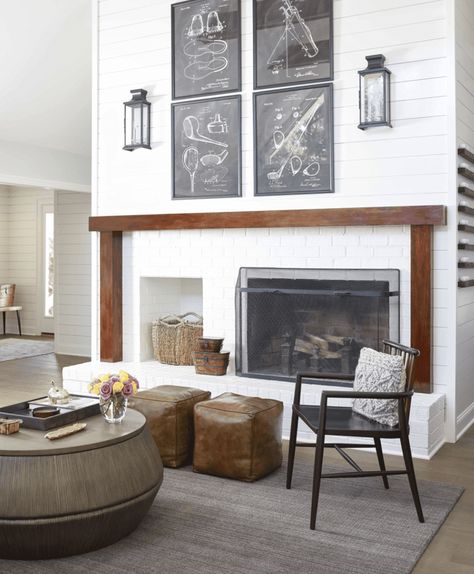 14 Inspiring Ways To Make A Statement With Your Fireplace Fireplace Not Centered, Fireplace Not Centered On Wall, Off Center Fireplace, Center Fireplace, Next Living Room, Red Brick Fireplaces, Stuck In The Past, Gorgeous Fireplaces, Metal Frame Mirror