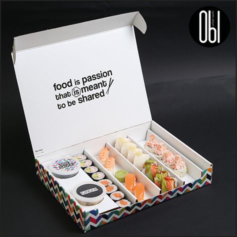 "I wish I can download this box of sushi right now!" - ‪#‎Sushiholic‬ They might not be one click away, but they're definitely one call away… and that's kind of the same thing! Contact OBI Badaro on 01-383411/76-007599 or The Village Dbayeh on 71-900190 for delivery. Sushi Packaging Ideas, Sushi Box Packaging, Sushi Packaging, Sushi Catering, Food Delivery Packaging, Japanese Food Packaging, Sushi Box, Takeaway Packaging, Sushi Design