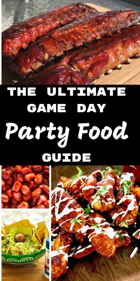 Planning a party for the Super Bowl? Then we've got you covered with the Ultimate list of party foods that everyone will love!    I love a good football game and a good spread of Smoked Honey, Super Bowl Party Food, Super Bowl Menu, Bowl Party Food, Superbowl Party Food, Super Bowl Party, Beef Ribs, Crispy Treats, Super Bowl Food