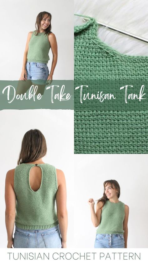 Tunisian Crochet Top Patterns Free, Tunisian Crochet Tank Top, Tunisian Crochet Top, Beginner Stitches, Crochet Tunisian, Tunisian Crochet Pattern, Crochet Tank Tops, Tunisian Crochet Patterns, Gilet Crochet