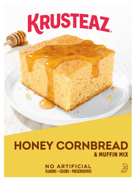 Krusteaz Honey Cornbread Recipe, Krusteaz Cornbread Recipes Creamed Corn, Krusteaz Cornbread Recipes, Chorizo Cornbread, Krusteaz Recipes, Holiday Stuffing, Blueberry Cornbread, Cornbread Muffin, Honey Cornbread Muffins