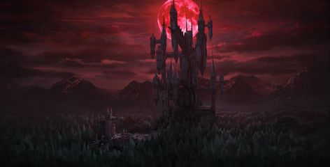 "Castlevania season 3 background design" by Bo Li Bloodborne Desktop Wallpaper, Vampire Wallpaper Laptop, Dracula Castlevania, Castlevania Dracula, Dracula Art, Background Designer, Castlevania Lord Of Shadow, Castlevania Wallpaper, Dracula Castle