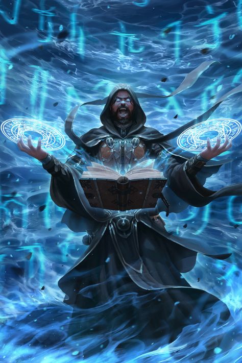 Sorcerer Art, Male Witch, Dark Wizard, Fantasy Wizard, Heroic Fantasy, Paintings And Drawings, Magic Aesthetic, 다크 판타지, Dungeons And Dragons Characters