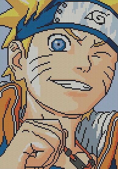 Pixel Art, Naruto, Cross Stitch, Anime, Art