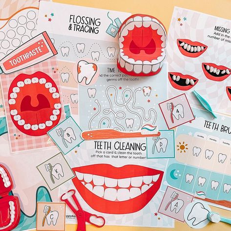 One print 3 ways! 🦷 Brush away the scummies 🍎🍭 Happy Tooth/Sad Tooth 🪥 Brush away the sugar letter reveal #dentalactivities… | Instagram Dental Activities, Happy Tooth, Project Science, Dental Social Media, Kids Workshop, Brush My Teeth, Tooth Brush, Homeschool Preschool, Busy Book