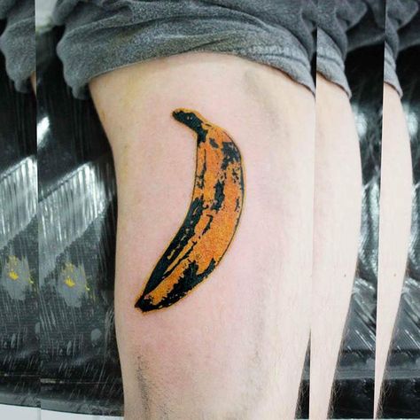 Roger Marx Tattoo on Instagram: “Andy #velvetunderground #andywarhol #velvetundergroundtattoo #loureed #velvetundergroundandnico #andywarholart #albumcover #musictattoo…” Andy Warhol Tattoo, Warhol Tattoo, Yellow Tattoo, True Love Tattoo, Underground Tattoo, The Velvet Underground & Nico, Music Tattoo Sleeves, Flash Tats, Andy Warhol Art