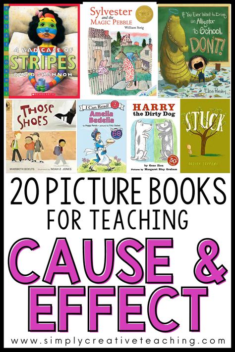 Cause And Effect Read Alouds, Cause And Effect Books, Cause And Effect First Grade, Cause And Effect Activities 3rd, Cause And Effect Anchor Chart, Ell Resources, First Grade Books, Cause And Effect Activities, 3rd Grade Books