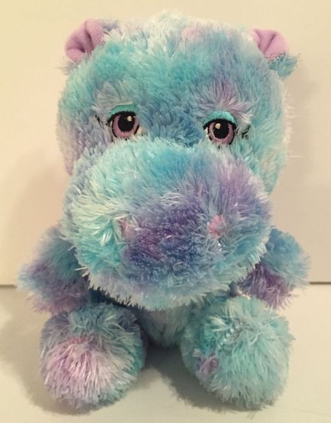 2011 Build A Bear Smallfrys HAPPY HIPPO Plush Groovy Tie Dye Blue Purple Hippo Plush, Bear Friends, Teddy Bears For Sale, Tie Dye Blue, Bear Stuffed Animal, Stuffed Toys, Friend Outfits, Build A Bear, Teddy Bears