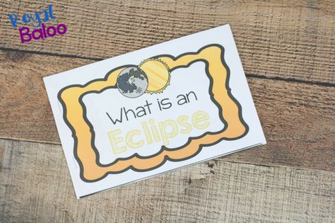 Learn all about eclipses, why they happen, and eclipse terminology with this fun easy reader book! Great for young elementary students. Easy Reader Books, Cat Mermaid, Found Cat, Mermaid Fabric, Mini Book, The Hype, Mini Books, Fun Easy, School Ideas