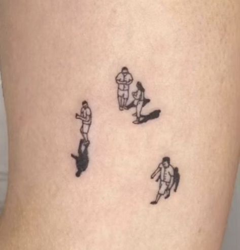 Tiny People Walking Tattoo, People Walking Tattoo, Shadow People Tattoo, Shadow Tattoo Silhouettes, Human Figure Tattoo, Stick People Tattoo, Tiny People Tattoo, Little People Tattoo, Snake Quotes