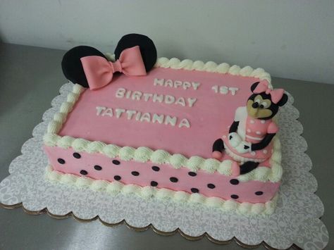 Minnie Cakes, Pastel Rectangular, Bolo Minnie, Minnie Mouse 1st Birthday, Minnie Cake, Mickey Mouse Cake, Ombre Cake, Minnie Mouse Cake, Minnie Party