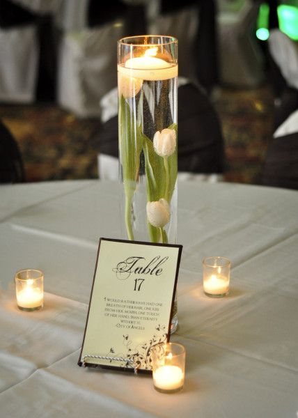 Submerged flowers and floating candle. Love it! Candle Light Dinner Ideas, Wedding Decorations Outdoor, Candlelight Centerpieces, Submerged Flowers, Romantic Candle Dinner, Wedding Decorations Table, Floating Candle Centerpieces, Fun Wedding Decor, Tulip Wedding