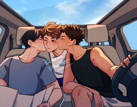 Haikyuu Iwaizumi, Oikawa And Kageyama, Oikawa Kageyama, Kageyama Harem, Haikyu Ships, Haikyuu Boys, Haikyuu Kageyama, Real Anime, Haikyuu Funny