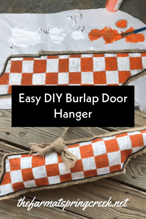 Burlap Door Hanger -Tennessee checkerboard vols fan checkerboard door hanger Diy Burlap Door Hanger, Burlap Door Hangers Diy, Tennessee Checkerboard, Painted Burlap Door Hangers, Burlap Door Hangings, Tennessee Crafts, Canvas Door, Canvas Door Hanger, Homemade Teacher Gifts