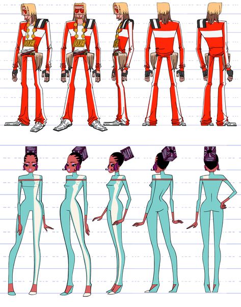 Robert Valley Character Variations Concept Art, Motorcity Character Designs, Robert Valley Art Character Design, Character Rotation Sheet, Motorcity Concept Art, Disney Model Sheet, Robert Valley Character Design, Character Turn Around Sheet, Motorcity Disney