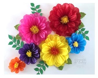 Fiesta Paper Flowers, Mexican Fiesta Party Decorations, Mexican Paper Flowers, Paper Flower Backdrop Wedding, Flower Backdrops, Arte Aesthetic, Fiesta Party Decorations, Mexican Birthday, Beautiful Crafts